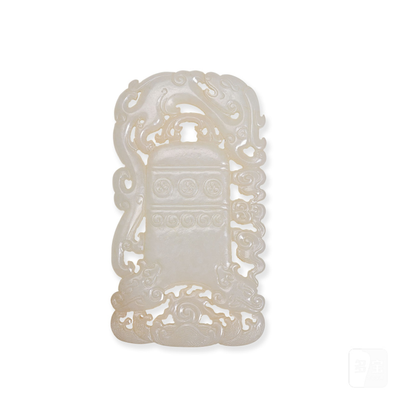 十九/二十世紀 白玉牌 | A WHITE JADE PLAQUE